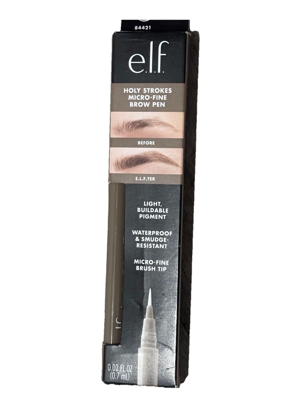 e.l.f. Holy Strokes Micro-Fine Brow Pen, Taupe, 0.02 fl oz